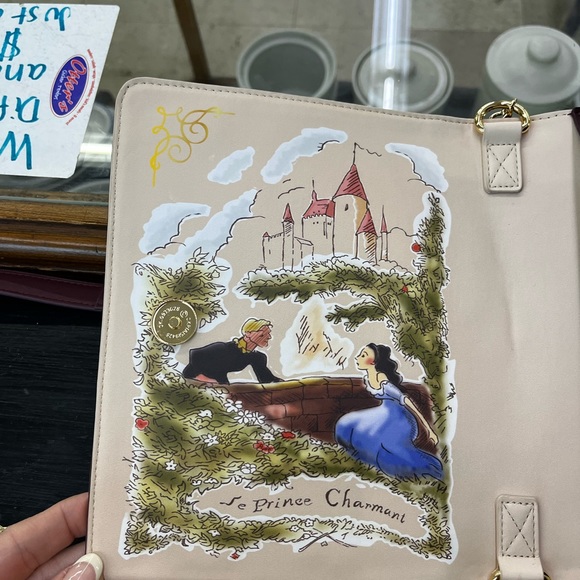 Danielle Nicole Beauty and the Beast storybook purse color burgundy - Picture 2 of 5